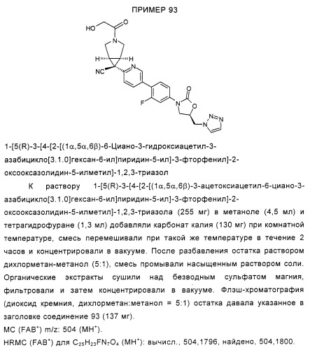 Замещенные циклопропильной группой оксазолидиноновые антибиотики и их производные (патент 2348628)