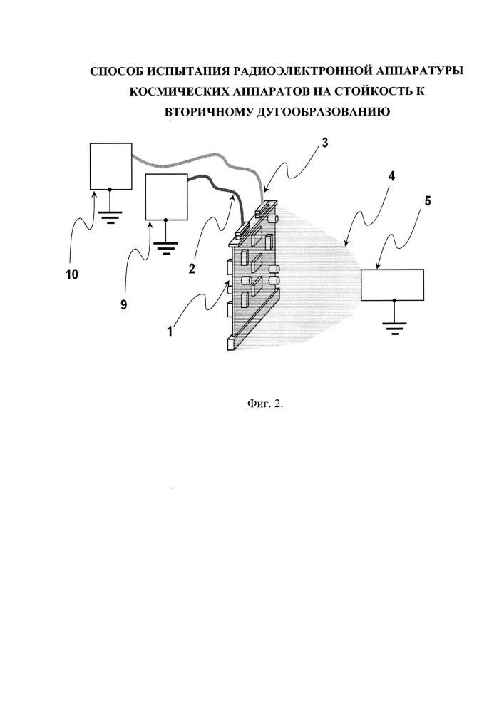 Способ испытания радиоэлектронной аппаратуры космических аппаратов на стойкость к вторичному дугообразованию (патент 2644455)