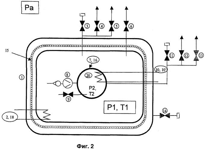 Способ хранения водорода для летательного аппарата и устройство для его осуществления (патент 2462654)