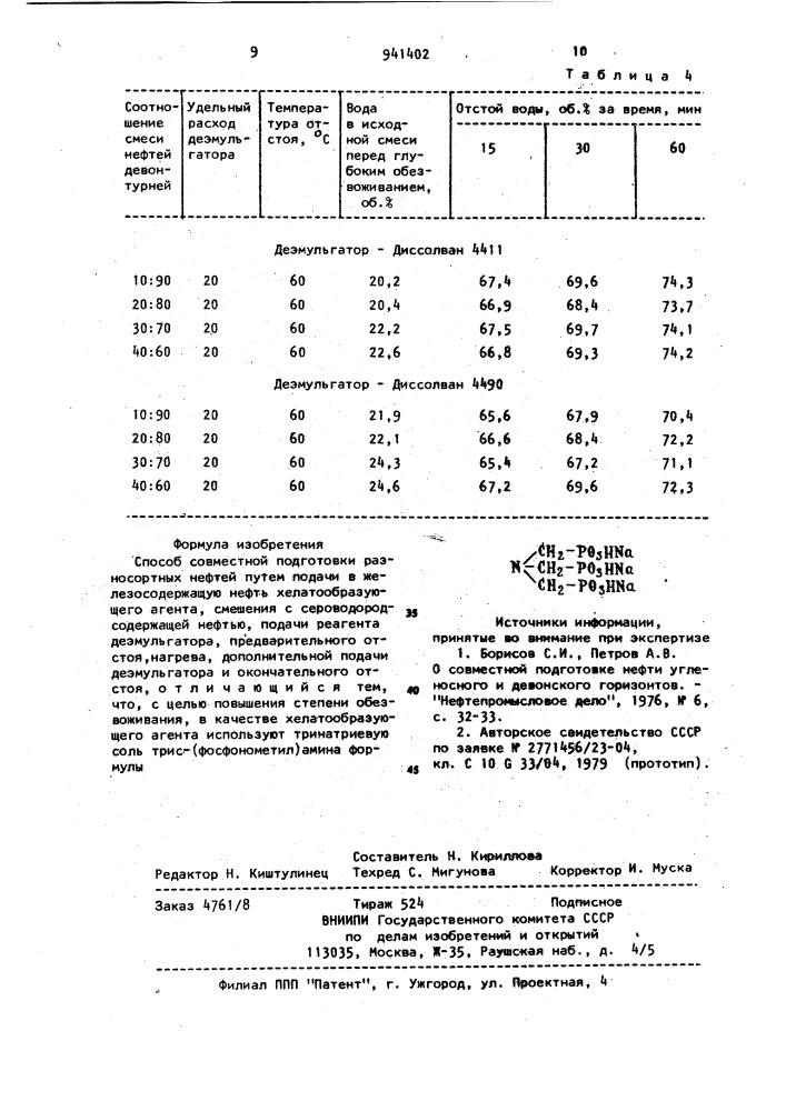 Способ совместной подготовки разносортных нефтей (патент 941402)