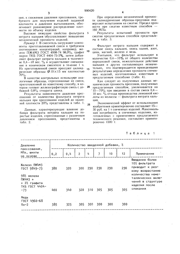 Способ прессования изделий из порошка (патент 990420)