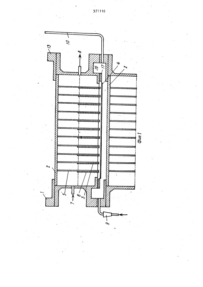 Электролизер для получения хлора и щелочи (патент 971110)