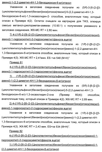 Производные фенэтаноламина для лечения респираторных заболеваний (патент 2312854)