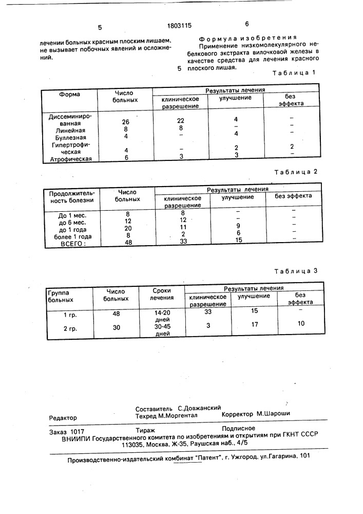 Средство для лечения красного плоского лишая (патент 1803115)