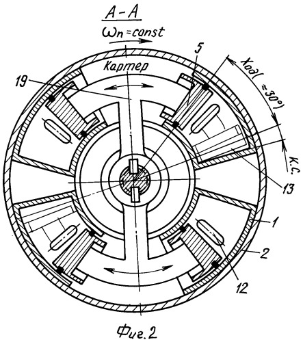 Двс дудина, биротационный с тороидальными поршнями (патент 2268368)