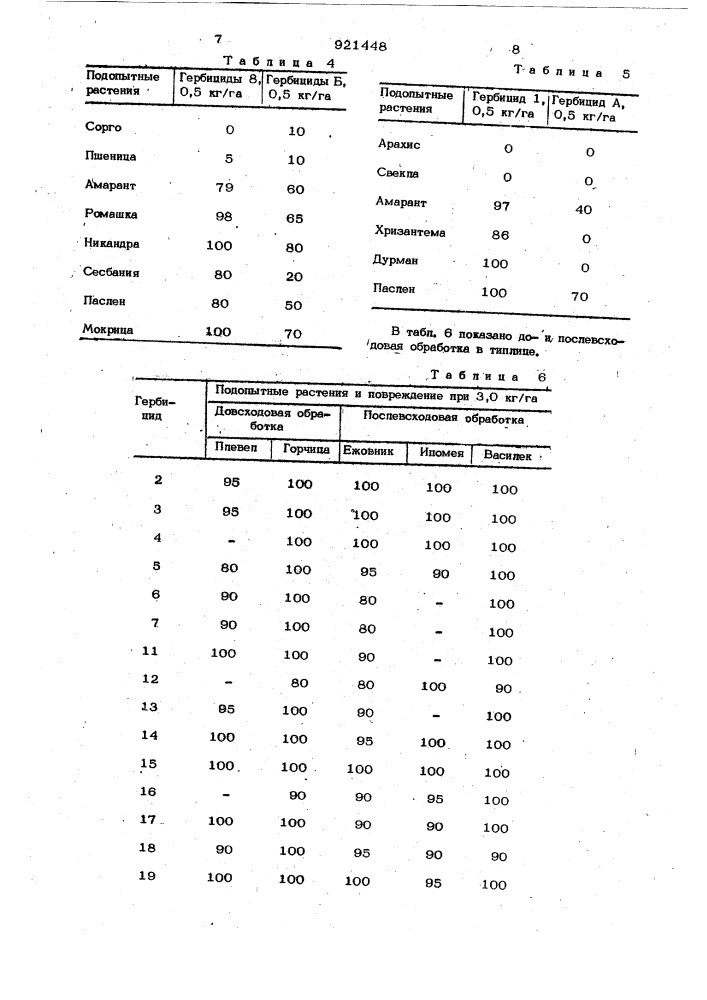 Способ борьбы с нежелательными растениями (патент 921448)