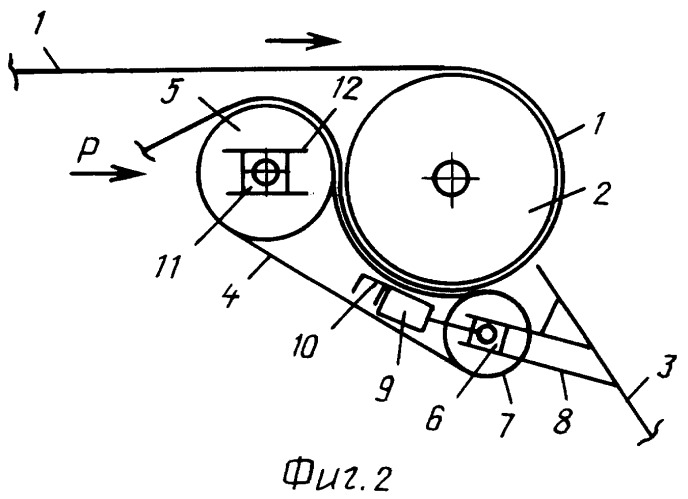 Головной однобарабанный привод ленточного конвейера с прижимной лентой (патент 2497741)