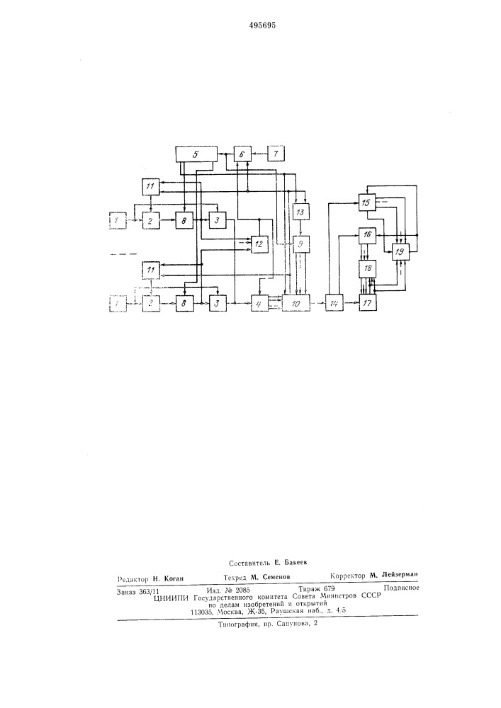Адаптивное телеизмерительное устройство (патент 495695)