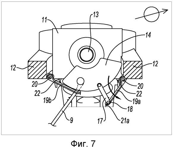 Устройство перехода винта в реверс, содержащее приводной механизм, действующий на кривошип (патент 2569074)