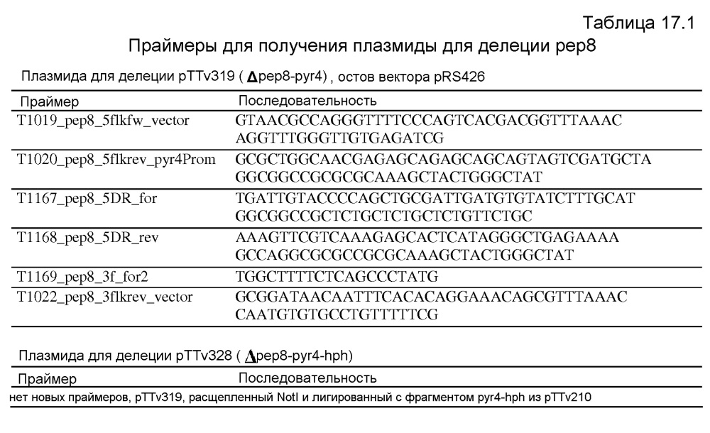 Клетка нитчатых грибов с дефицитом протеаз и способы ее применения (патент 2645252)