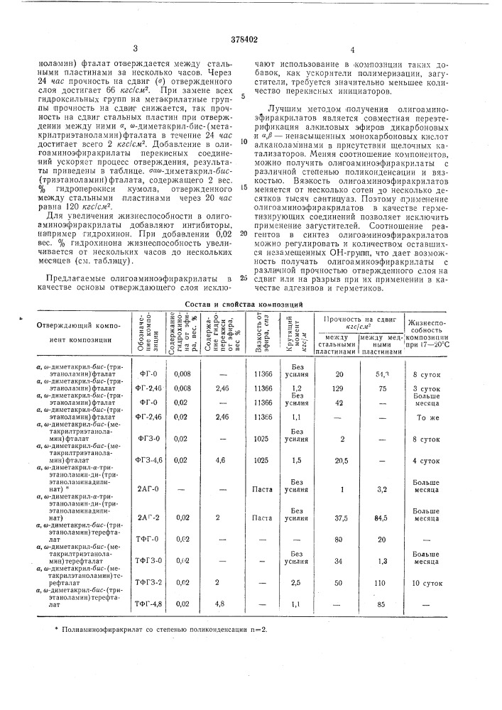 Способ склеивания и герметизации (патент 378402)