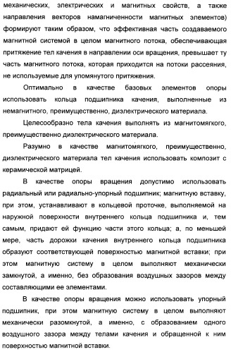 Способ магнитной разгрузки тел качения от действия центробежных сил в опорах вращения и опора вращения для его осуществления (варианты) (патент 2348839)