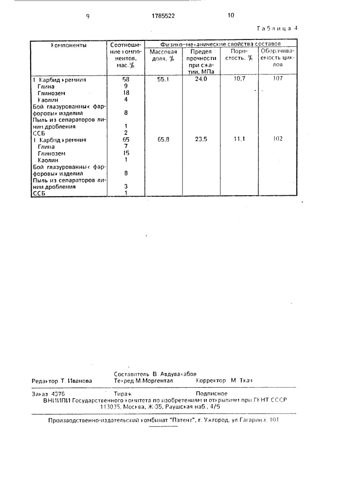 Состав для изготовления огнеприпаса (патент 1785522)