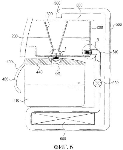Микроволновая печь, имеющая кофеварку (патент 2250574)