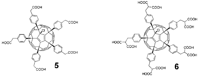 Арилированные поликарбоксильные производные фуллерена, способы их получения ковалентные конъюгаты, способ их получения (патент 2567299)