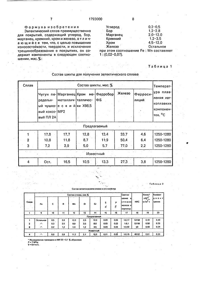 Эвтектический сплав (патент 1793000)