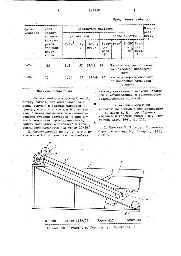 Сито-конвейер (патент 829859)