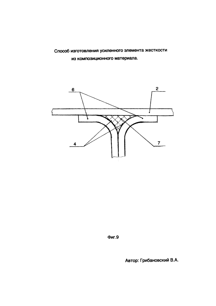 Способ изготовления усиленного элемента жесткости из композиционного материала (патент 2613912)