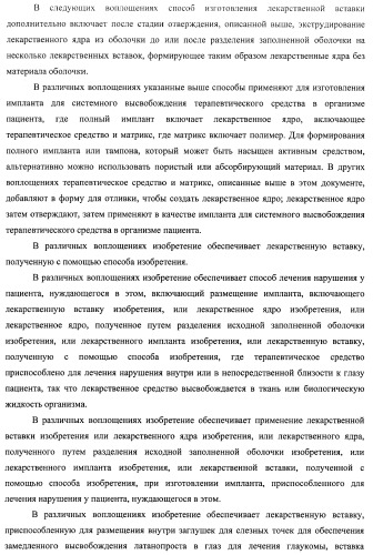 Лекарственные ядра для замедленного высвобождения терапевтических средств (патент 2478366)