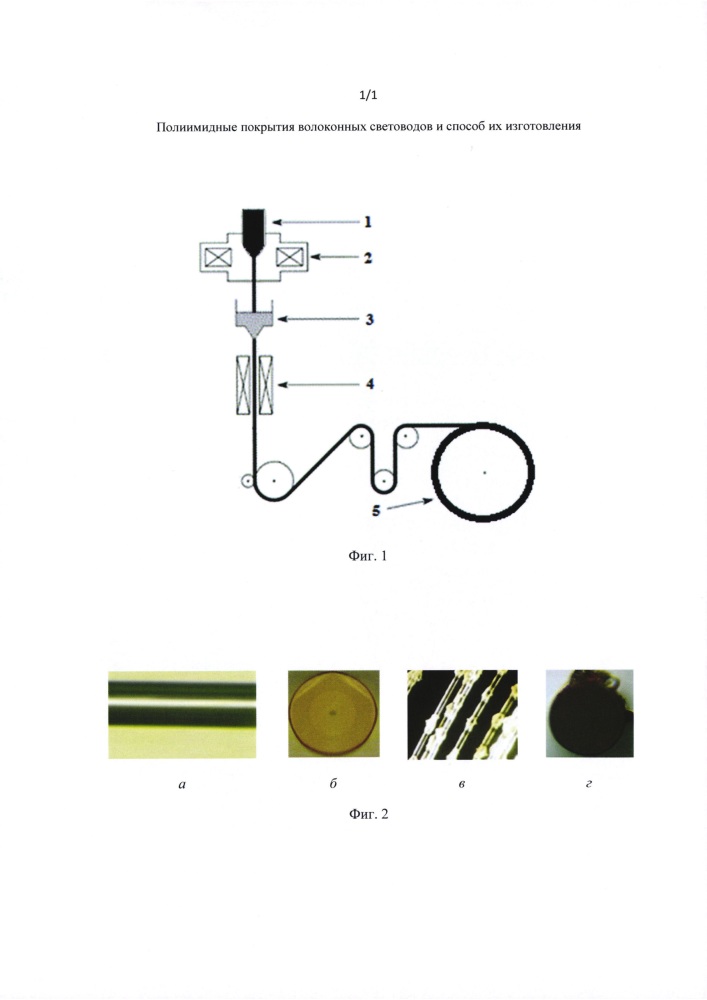 Полиимидное покрытие волоконных световодов и способ его изготовления (патент 2610503)