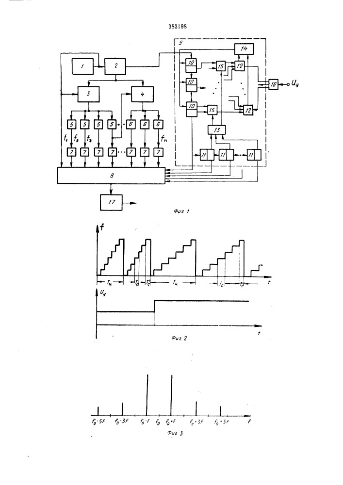 Устройство формирования сигналов с многопозиционной частотной манипуляцией (патент 383198)