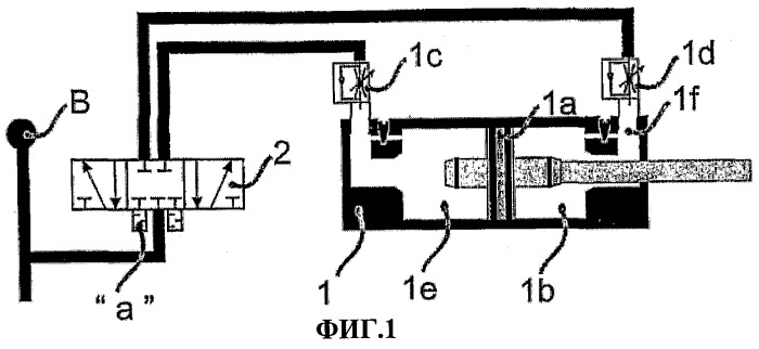 Пневматическая система с одним цилиндропоршневым устройством или несколькими такими устройствами (патент 2352828)