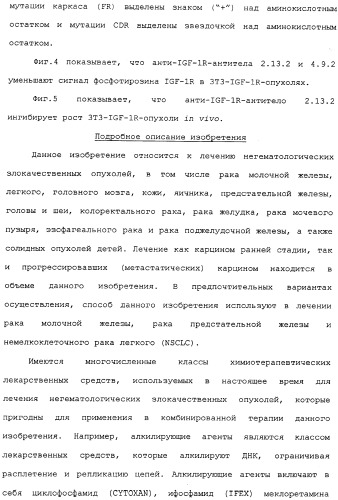 Комбинированная терапия негематологических злокачественных опухолей с использованием анти-igf-1r-антитела (патент 2342159)