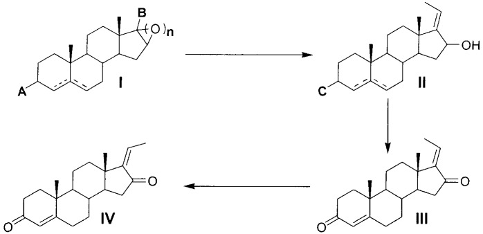 Способ получения 4,17 (20)-z-прегнадиен-3,16-диона, способы получения соединений (патент 2309159)