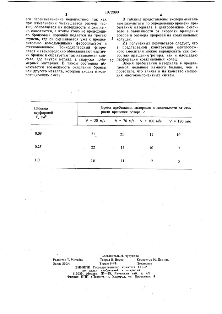 Центробежная мельница (патент 1072890)