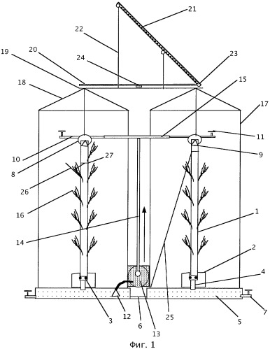 Устройство для гидропонного выращивания растений (патент 2386244)