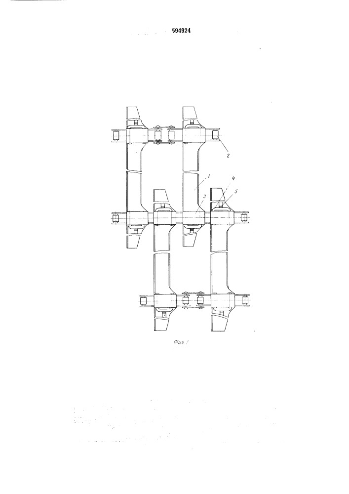 Цепочно-планчатый транспортер (патент 594924)
