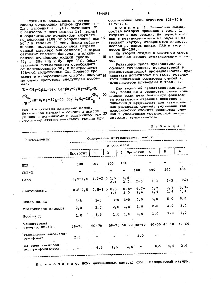 Вулканизуемая резиновая смесь на основе ненасыщенного каучука (патент 994492)