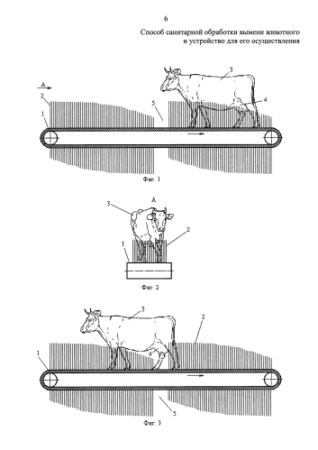 Способ санитарной обработки вымени животного и устройство для его осуществления (патент 2577596)
