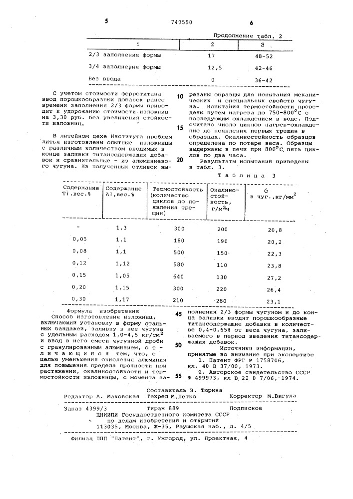 Способ изготовления изложниц (патент 749550)