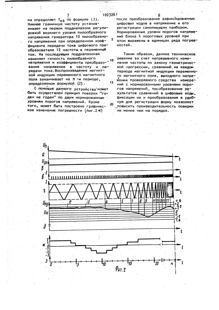 Способ поверки средств измерений магнитной индукции переменного магнитного поля и устройство для его осуществления (патент 1023261)