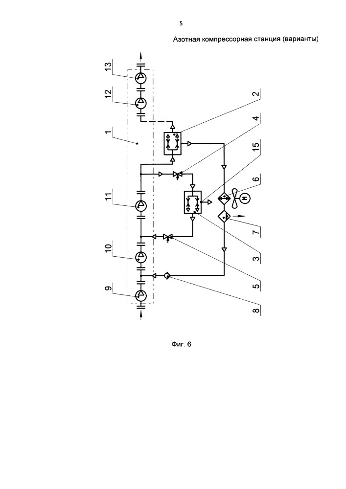 Азотная компрессорная станция (варианты) (патент 2659264)