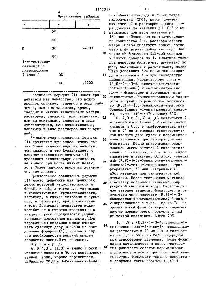 Способ получения 1-/3-окси-4-метоксибензоил/-3-окси-2- пирролидинона (патент 1143315)