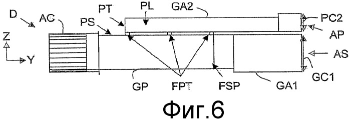 Устройство преобразования для возбуждения ортогональных мод с оптимизированной компактностью в плоскости ячейки для антенны (патент 2422956)