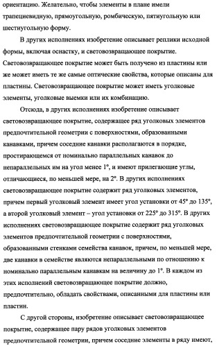 Пластина, содержащая кубические уголковые элементы, и световозвращающее покрытие (патент 2349941)