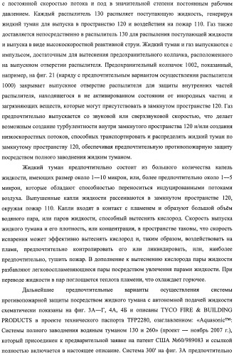 Устройство, системы и способы противопожарной защиты для воздействия на пожар посредством тумана (патент 2476252)