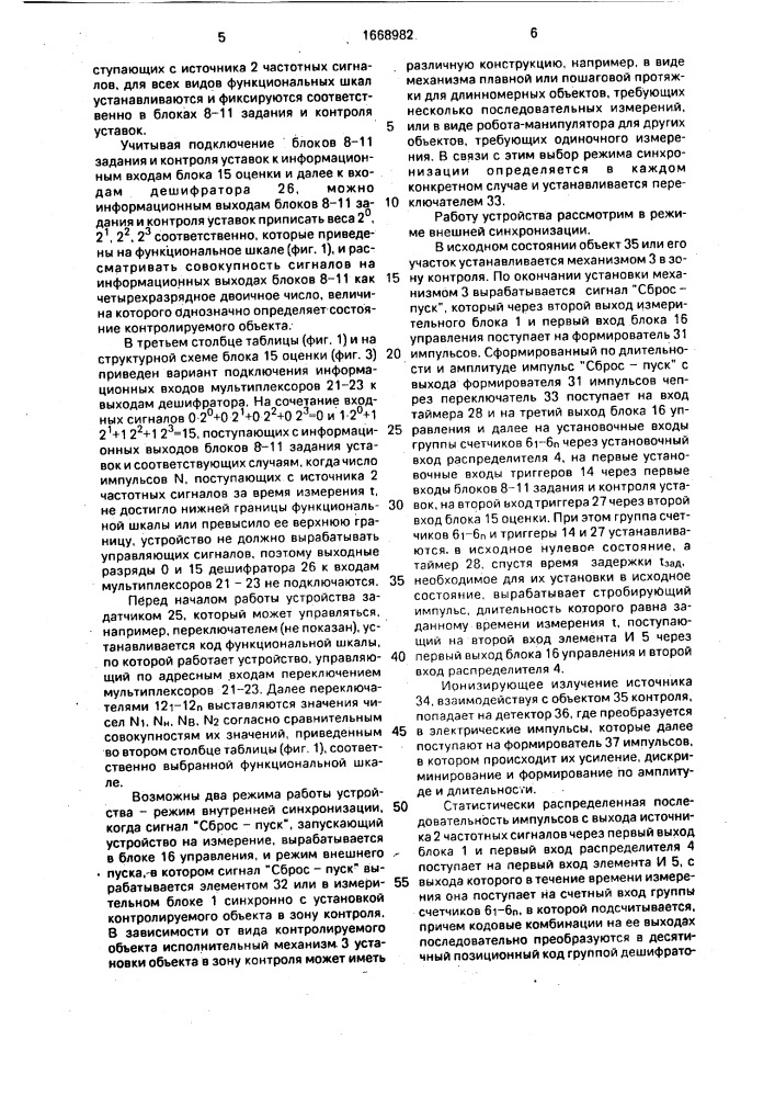 Устройство для допускового контроля (патент 1668982)