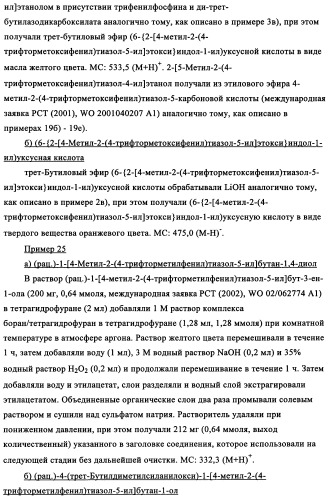 Тиазолзамещенные индолилпроизводные и их применение в качестве модуляторов ppar (патент 2344135)