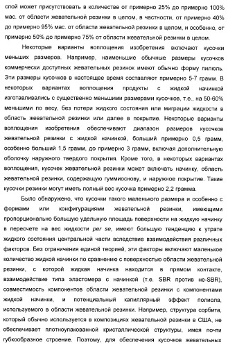 Композиция для жевательной резинки с жидким наполнителем (патент 2398442)