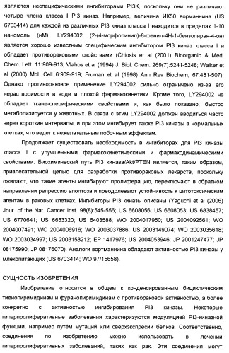 Ингибиторы фосфоинозитид-3-киназы и содержащие их фармацевтические композиции (патент 2437888)