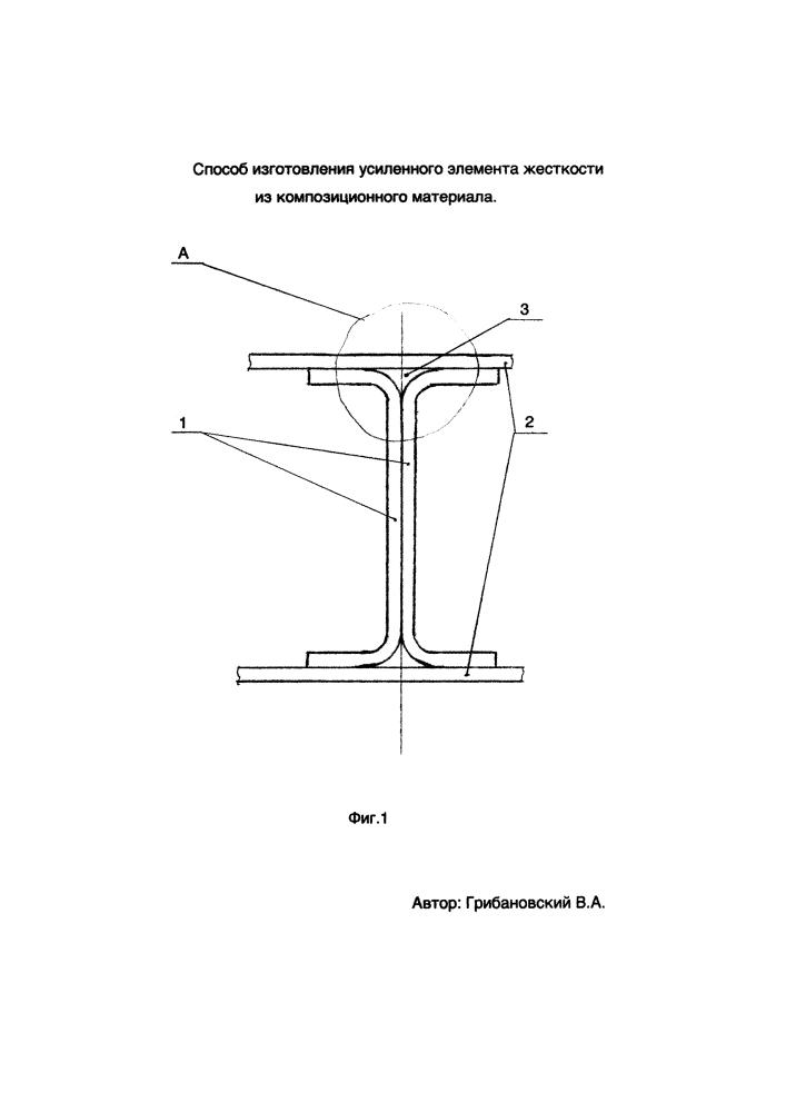 Способ изготовления усиленного элемента жесткости из композиционного материала (патент 2613912)