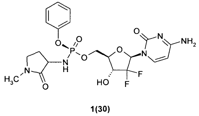Замещенные (2r,3r,5r)-3-гидрокси-(5-пиримидин-1-ил)тетрагидрофуран-2-илметил арил фосфорамидаты (патент 2553996)