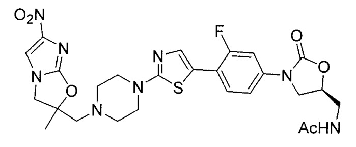 Бициклические нитроимидазолы, ковалентно соединенные с замещенными фенилоксазолидинонами (патент 2504547)