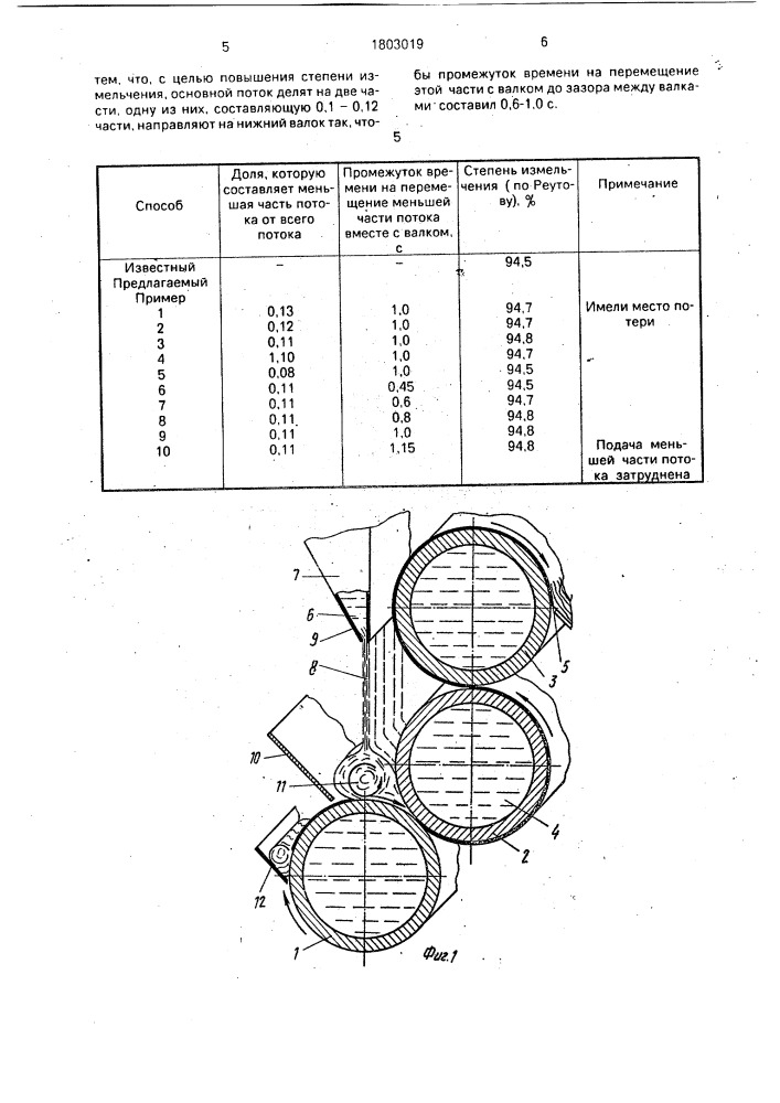 Способ размола дробленой какао-крупки в трехвалковой мельнице (патент 1803019)