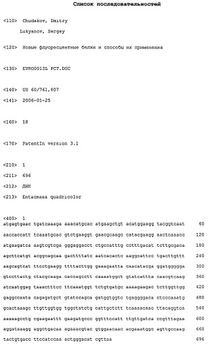 Новые флуоресцентные белки из entacmaea quadricolor и способ их получения (патент 2395581)