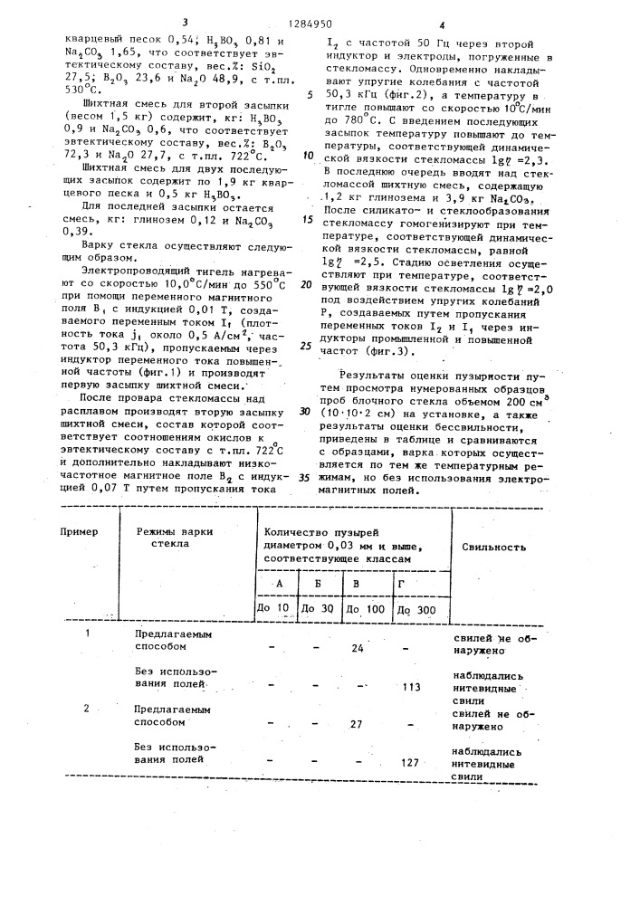 Способ махид варки стекла (патент 1284950)